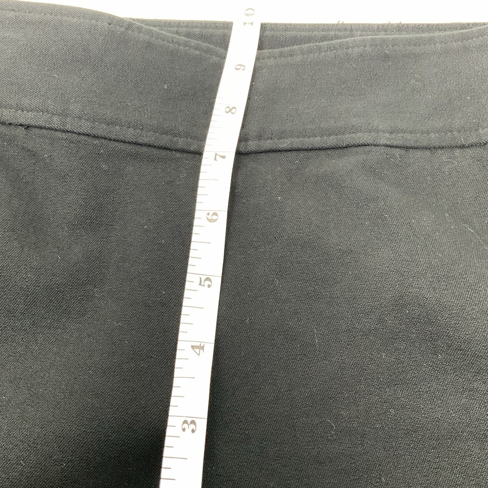 Lauren Ralph Lauren Womens Size 8P Black Pants Straight Leg Stretch Button Side - Picture 9 of 10